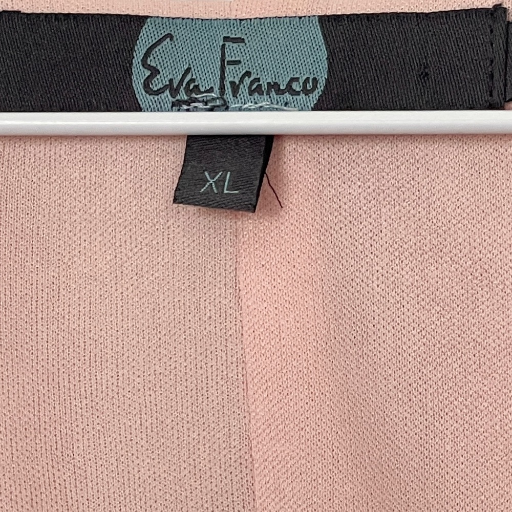 Anthropologie Eva Franco metallic tie waist shirt pink stripe size XL sp… - Picture 3 of 4